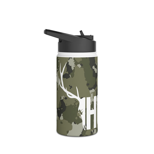 Huntsense Stainless Steel Water Bottle — Woodland Camo